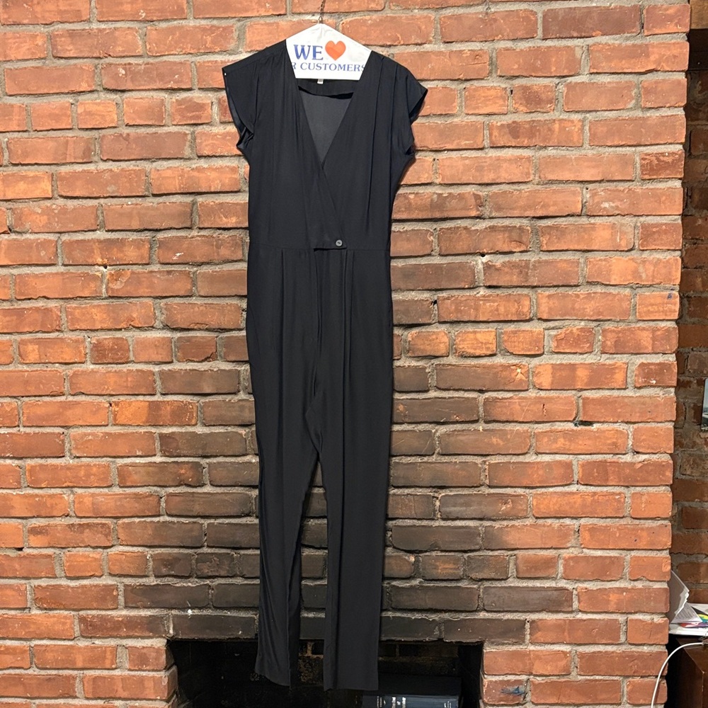 Black Silk Parker Jumpsuit